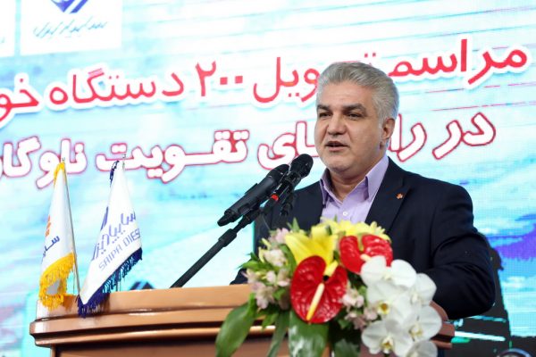 محسن جهرودی در مراسم تحویل ۲۰۰ دستگاه خودروی تجاری سایپا دیزل